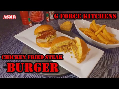 Chicken Fried Steak Burger | Fries | Chipotle Aioli | Signature Recipe | ASMR Cooking Show | MUKBANG