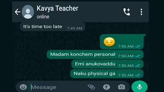 Best Student asking Teacher for S** | WhatsApp Chat | Teacher Student | Hormones Problem