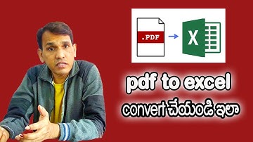 how to convert pdf to excel in telugu