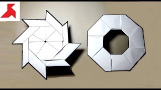 DIY  How to make an 8pointed origami star transformer from A4 paper