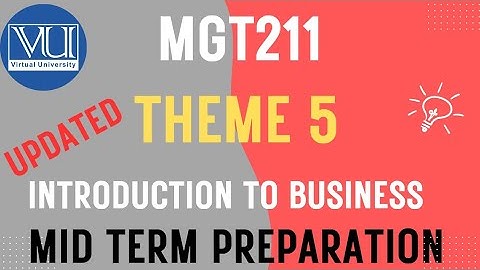 MGT211 Theme 5 | Updated short lectures 2025 | MGT211 Important topics | Highlighted Handouts