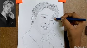 How to draw BTS "Park Jimin" || step by step Pencil Drawing || Easy Drawing Tutorial// Art video