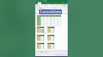 Consolidate in Excel #excel #shorts #microsoftoffice #exceltips #exceltricks #learning #funny #fun