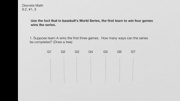 Discrete Math - 9.2, #1, 3