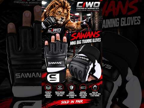 SAWANS Punch Bag Boxing Gloves | MMA Taekwondo Training Martial Art Fighting Grappling Muay Thai