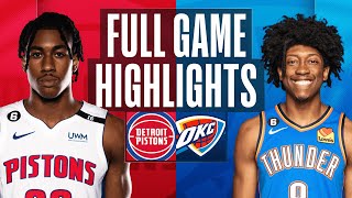 Game Recap: Thunder 107, Pistons 106