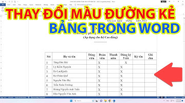 Cách Thay Đổi Màu Đường Kẻ Bảng Trong Word