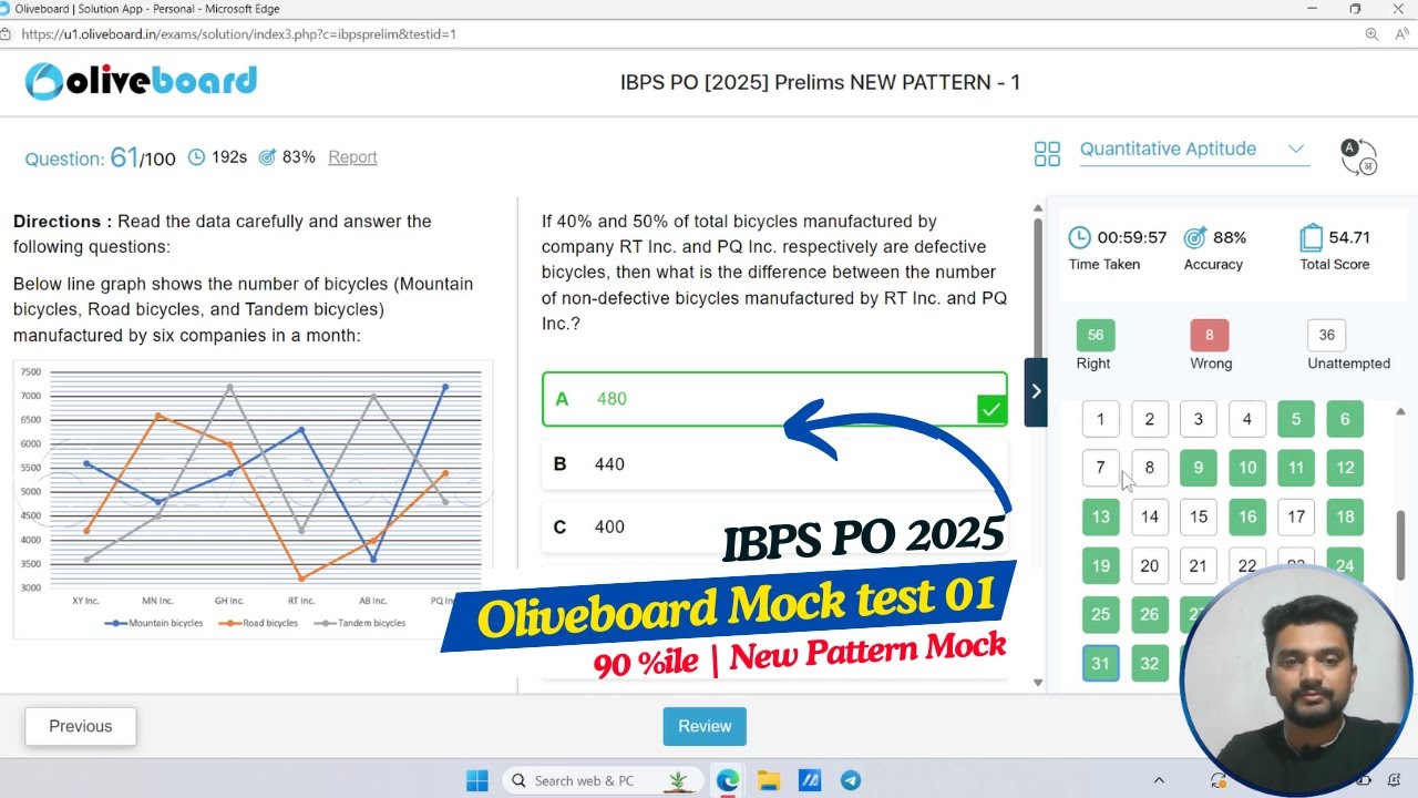 🎯Oliveboard IBPS PO Mock Test 01 | ✅New Pattern | Got 90 %ile in New Pattern Mock | Share Your Score