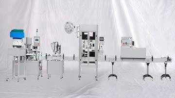 30ml liquid bottles filling capping labelling shrinking line machine de remplissage liquide