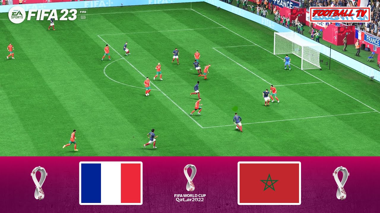 FIFA 23 - France vs Morocco 1/2 Final - FIFA World Cup Qatar 2022 - PC Gameplay - Full Match