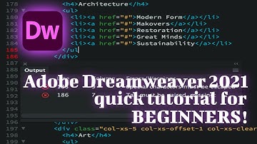 Adobe Dreamweaver 2021 quick tutorial for BEGINNERS!