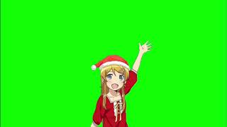 ✔️GREEN SCREEN EFFECTS: christmas anime girl