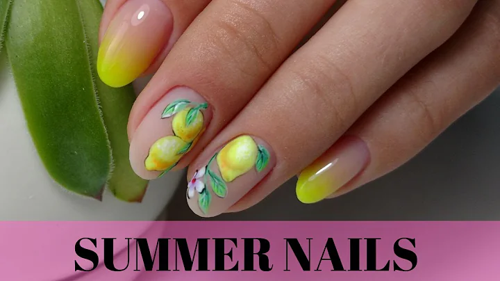 Summer Manicure | Lemon Design | PolyGel | E-File Manicure