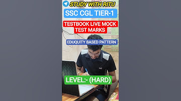 SSC CGL TIER-1 TESTBOOK (EDUQUITY BASED PATTERN) LIVE MOCK TEST MARKS #ssc #ssccgl #shorts #cgl2025