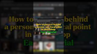How to put text behind behind a person/object in Photoshop. | #tutorial #photoshop #adobe #help