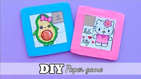How to make a puzzle game from card board /paper puzzle game project /paper game project/Craft video