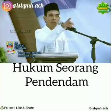 Hukum seorang pendendam - Ust Abdul Somad,Lc.,MA