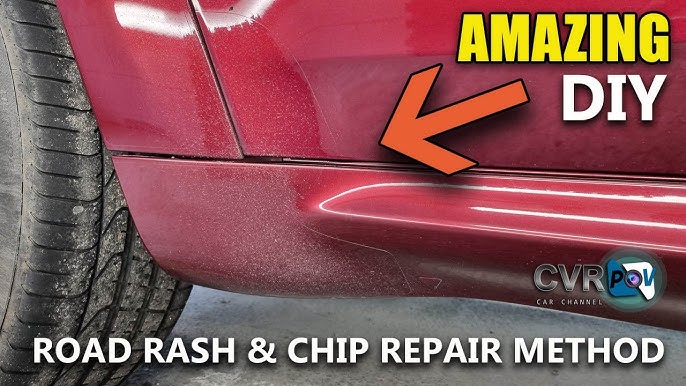 Repair deep scratch paint damage without respray 