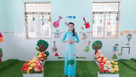 PTTM: VẬN ĐỘNG MÚA THEO LỜI BÀI HÁT"EM YÊU CÔ GIÁO";Lớp:Mầm(3-4 Tuổi)Trường MG Hương Sen-Tân Hiệp-KG