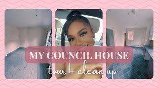 MY COUNCIL HOUSE JOURNEY  EP 1: empty house tour, deep cleaning with friends + more!