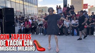 Doña Evangelina 👸 baila 💃" Con zapatos de tacón"👠 de Chihuahua ❤️para el mundo 🌍 #laliber