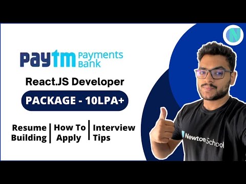Paytm Payment Bank Hiring For React.JS Developer (Fresher/Experienced) 🔥 | Salary 10LPA+