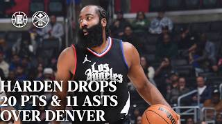 James Harden Double-Doubles Over Denver In Win | LA Clippers