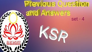 KSR - //Previous Question and Answers // Explanations.