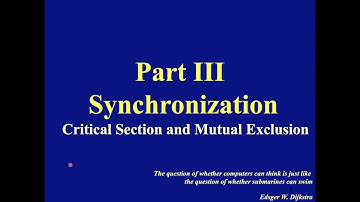 Concurrent Computing Part III: Synchronization Basics