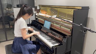 Record without front panel of upright piano and it sounds AMAZING | One Summer's Day | Joe Hisaishi