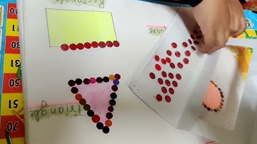 Shapes and bindi sticking activity,(Aadhvik learning)