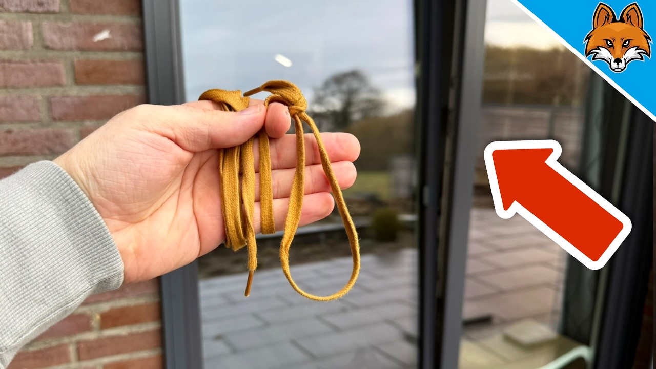 Ausgesperrt? Gekipptes Fenster von außen öffnen💥(Schnürsenkel Trick)🤯