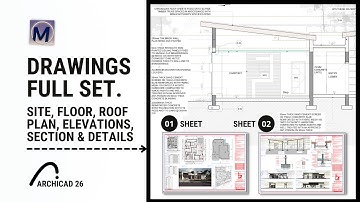 21x17m ArchiCAD House  planning drawings (Full Set). | ArchiCAD 26 New Features