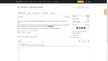 Technical Interview Question: Two Sum - Input Sorted [LeetCode]