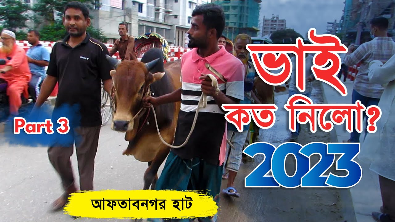 Bhai Koto Nilo Aftabnogor Cattle Market 2023  Qurbani Cow Price 2023  Haat Updates  Part 03