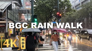 1HR Non-Stop Thunderstorm at BGC | Walking in Heavy Rain | Philippines -Binaural Audio Rain Ambience