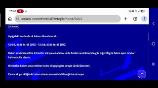 OYUN BAKIMA GİRDİ 💥 2 SAATLİK BAKIM ACIKLAMASI (EFootball 2027 Mobile PS PC)