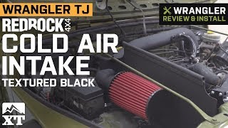 Jeep Wrangler TJ RedRock 4x4 Cold Air Intake - Textured Black (1997-2006  ) Review & Install - YouTube