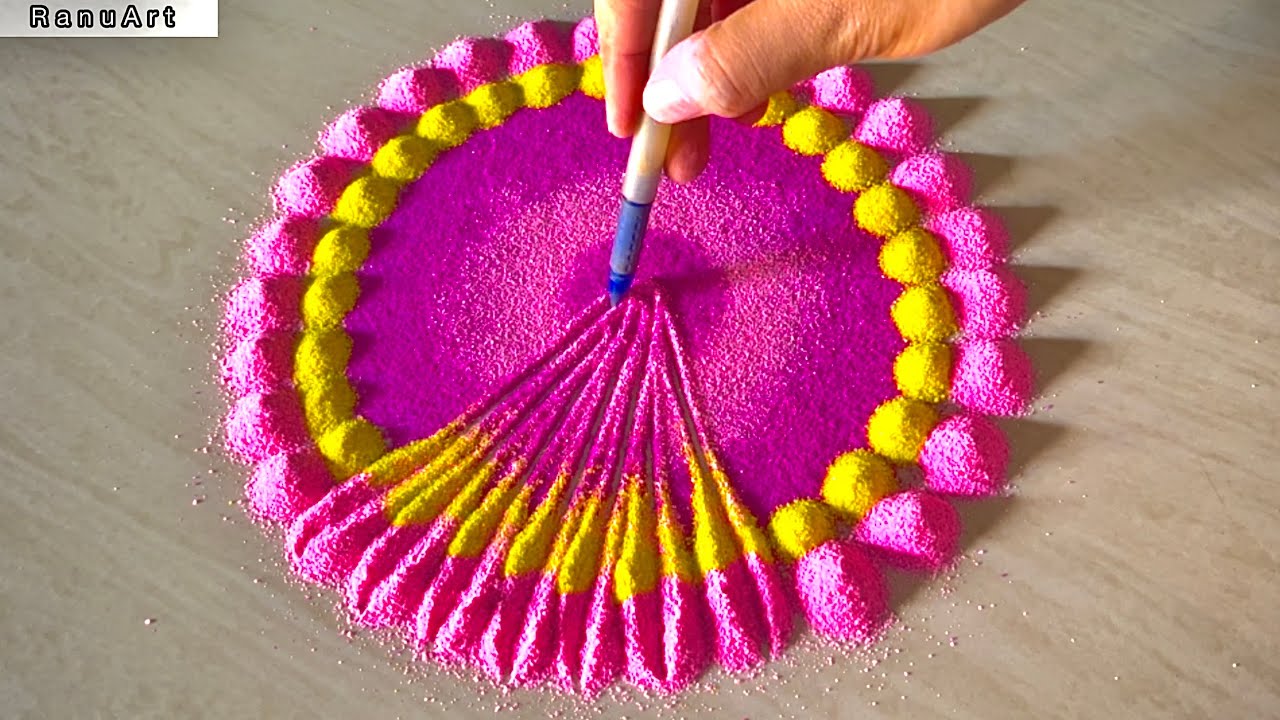 Most Beautiful Rangoli Design 🌸 | Easy Daily Rangoli for Beginners | Trending Rangoli 2025 ✨Ranu Art
