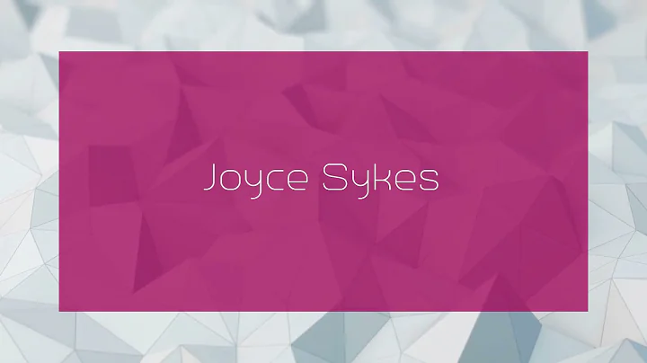 Joyce Sykes Photo 10