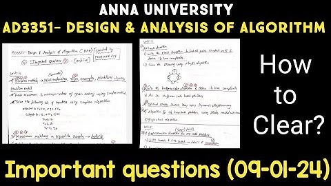ad3351 design & analysis of algorithm | important questions | nov Dec 2024 | anna university latest