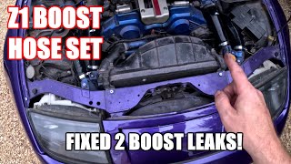 FITTING Z1 MOTORSPORTS SILICONE BOOST INTAKE HOSE SET ON MY 1992 NISSAN #300zx TWIN TURBO