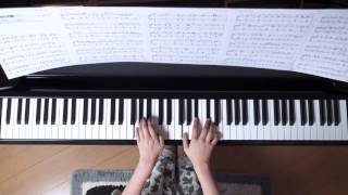 Video thumbnail of "夜明け～朝ごはんの歌　ピアノ　スタジオジブリ『コクリコ坂から』より"