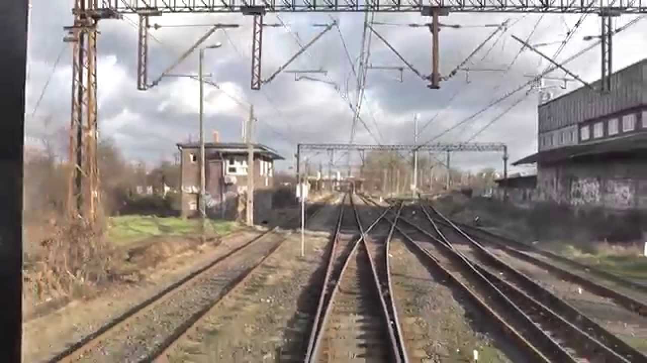 Odcinek Wrocław Główny - Wałbrzych Główny z tyłu pociągu TLK Śnieżka