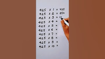Write the Table of 425 in 19 second only..#maths #mathshack #mathematicks ‎@study_care0 