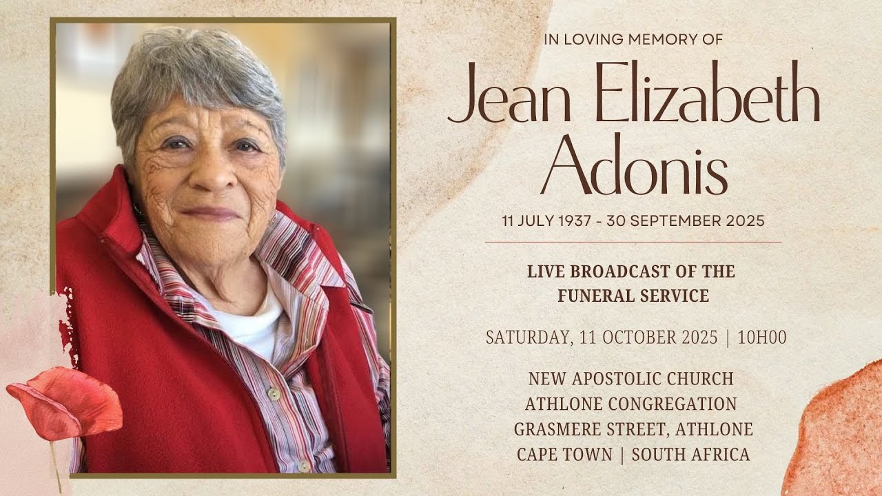 LIVE BROADCAST - FUNERAL SERVICE OF JEAN ELIZABETH ADONIS - SATURDAY