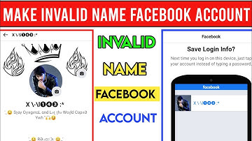 How to make invalid name id on facebook | Make Invalid Name Facebook Account |