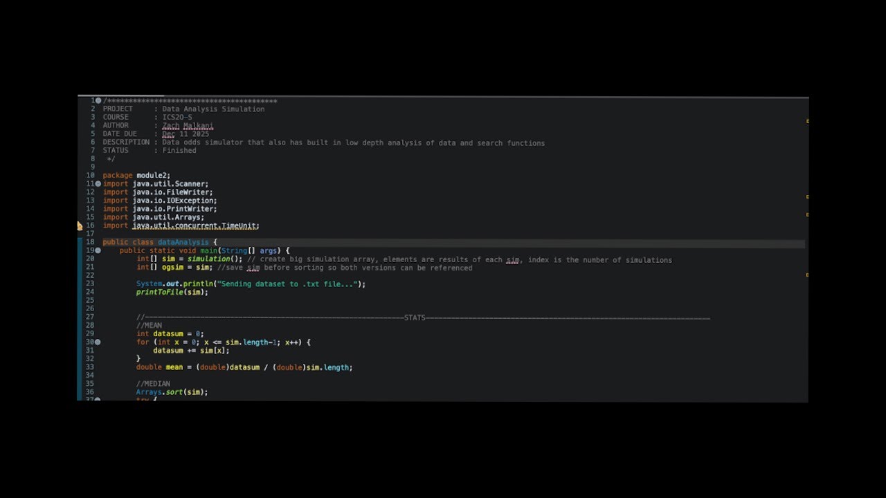 Module 2 Project - dataAnalysis.java