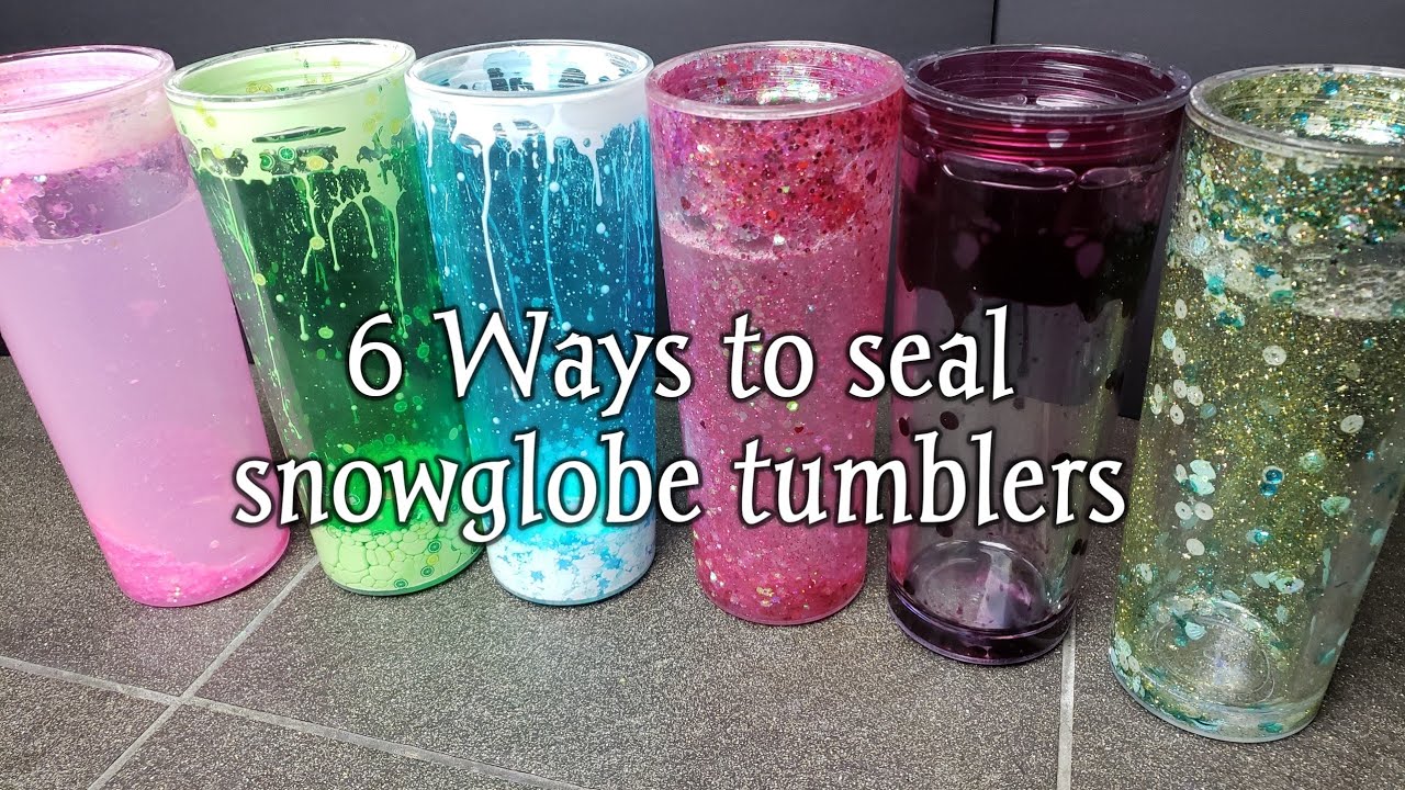 Which Liquid Works Best in the Glitter Glass Snow Globe Tumblers, 4  Different Methods