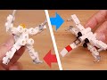 How to build mini LEGO brick transformer mech  - space fighter jet -  X shooter (similar to X-wing)
